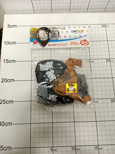 GOD BALONY PREMIUM HAPPY BIRTHDAY 18    METALICZNE 12 CALI/6SZT 8021886316261