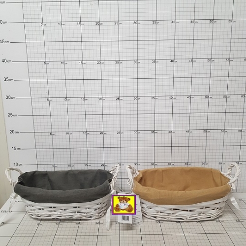 KOSZYK WIKLINOWY BIELONY WYŚCIELANY     MATERIAŁEM 5901583707520