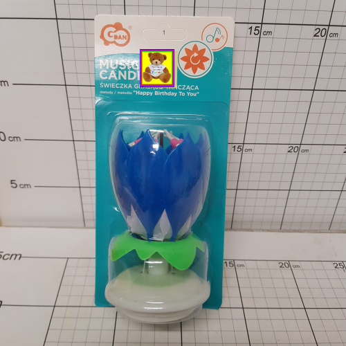 GOD ŚWIECZKA"GRAJĄCO-TAŃCZĄCA"NIEBIESKA,BLISTER 5901238616610