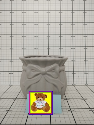 FLOR. OSŁONKA CERAMICZNA 14,X12 SZARA   Z KOKARDĄ 5904888111238