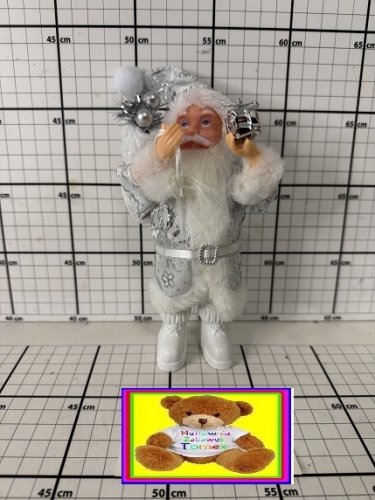 DEKORACJA MIKOŁAJ MATERIAŁOWY SREBRNY   5904888080060    XVB-108