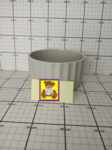 FLOR. OSŁONKA CERAMICZNA TŁOCZONA 13X7,5SZARA 5904888050735