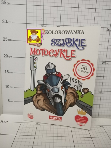 KOLOROWANKA SZYBKIE MOTOCYKLE           Z NAKLEJKAMI PKWIU49030000 9788367668606