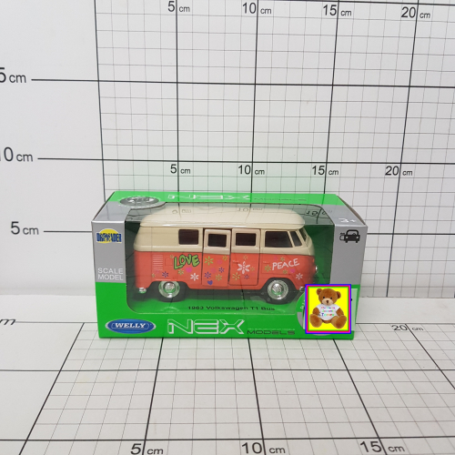 WELLY MODELE VOLKSWAGEN T1 BUS          PEACE&amp;LOVE 49764a 15900360008843,       5900360008805