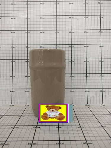 FLOR. WAZON CERAMICZNY 18X9,5 BEŻOWY    5904888111221