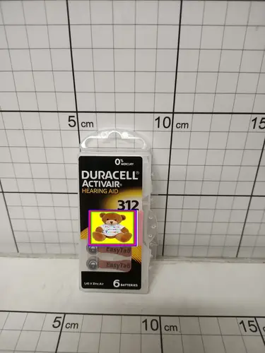 BATERIA DO APARATU SŁUCH.DA-312 DURACELLBLISTER 6SZT CENA ZA BLISTER!!          04043752174748
