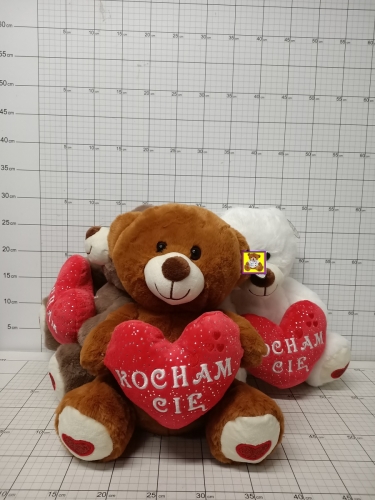 SUN MIŚ SERCE"KOCHAM CIĘ"4KOL.30CM      5904073170477