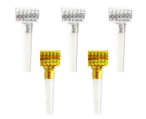 GOD ZESTAW 5 TRĄBEK HOLOGRAFICZNYCH     ZŁOTO-SREBRNE 5902973185669