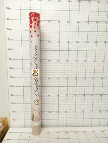 Konfetti pneumatyczne Płatki Róż, czerwone, tekstylne / 60 cm 5901238655046