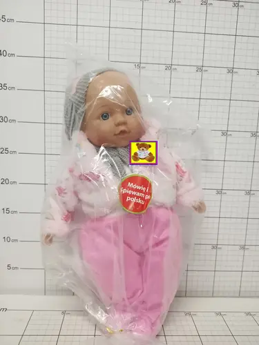 LALKA Z DŹIĘKIEM 40CM W FOLII           5900949477169