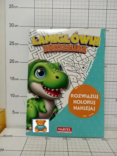 MART.KOLOROWANKA ŁAMIGÓWKI DINOZAURA    Z NAKLEJKAMI PKWIU49010000              9788367900294