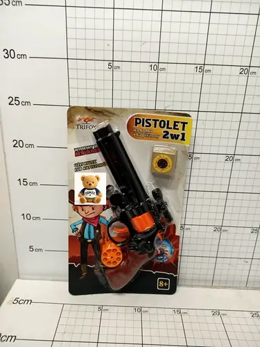 PISTOLET 2w1 NA KAPISZONY I KULKI       5901353081034