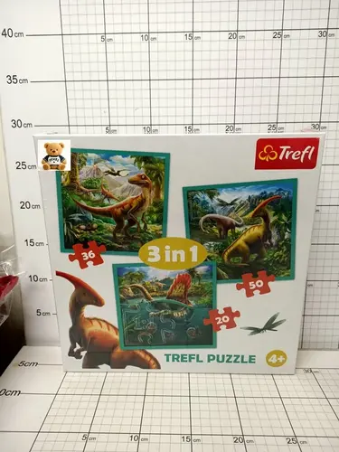PUZZLE 3W1 NIEZWYKLY SWIAT DINOZAUROW   TREFL KK5900511348378