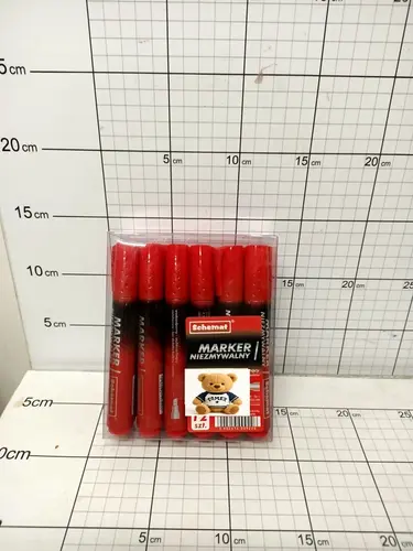 SZK.MARKER NIEZMYWALNY ŚCIĘTY CZERWONY  OP-12,CENA ZA  SZT!!! 5906961123497