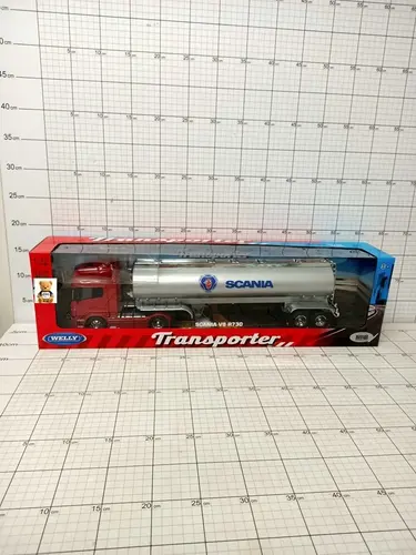 WELLY TRUCK Z PRZYCZEPĄ 1:32 SCANIA 730 OIL 4891761326722