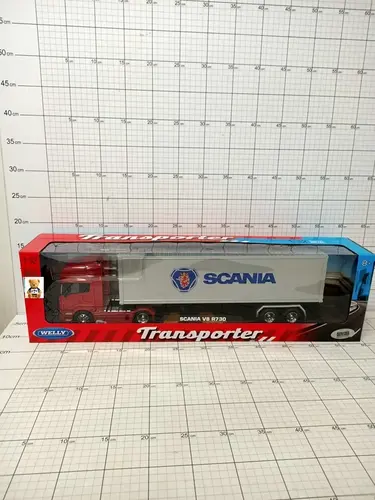 WELLY TRUCK Z PRZYCZEPĄ 1:32 SCANIA V8  R730 4891761326715